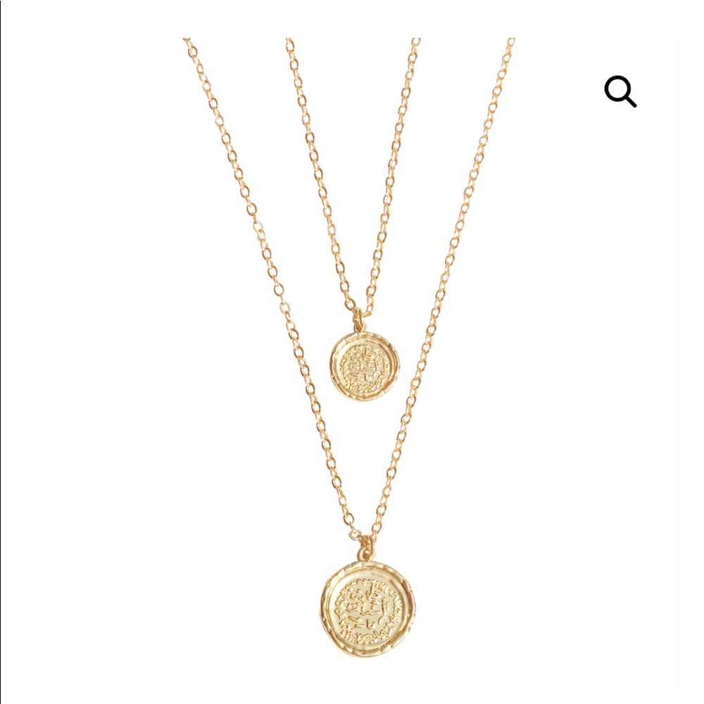 Amber Sceats Double Coin Necklace